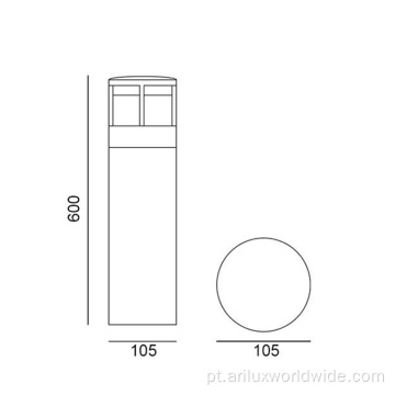 Luzes de jardim externo 6W diretas da fábrica modernas